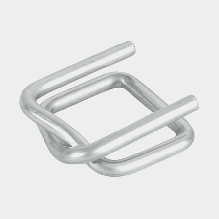 Cierre de banda galvanizado para banda VG de 19 mm, paquete de 25