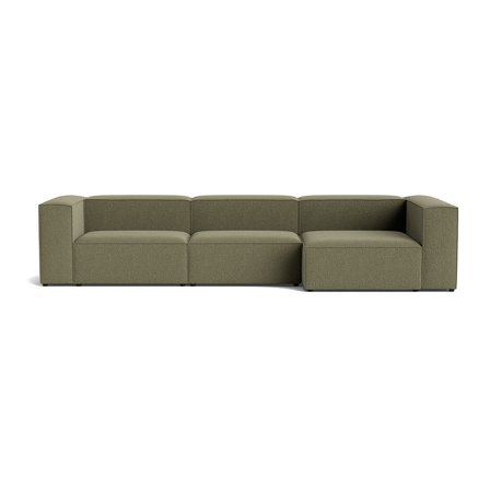 Lissabon Chaiselongue-Sofa, rechts | 360 cm in Nordic Grün, hochwertiges Design mit vielen Schaumstoffschichten und robustem Sperrholzrahmen
