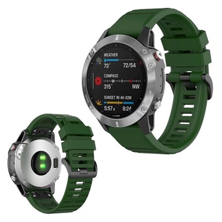 Garmin Fenix 6 hållbar klockarmband - army grön