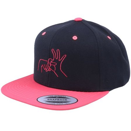 Iconic - Svart snapback Keps - Neon Summer Sexual Education Black/Pink Snapback @ Hatstore