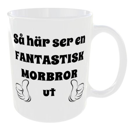 En mugg – Så här ser en gammal farbror ut.