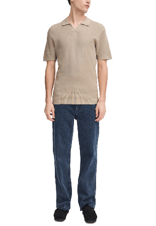 Casual Friday CFMAVERICK SS polo knit Sweater Tröjor Herr Beige XL