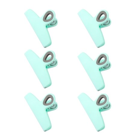 6 store klyper for tunge poser, 5" klyper for potetgullposer, store matklyper for matoppbevaring med lufttette håndtak for brødposer, snacksposer og F