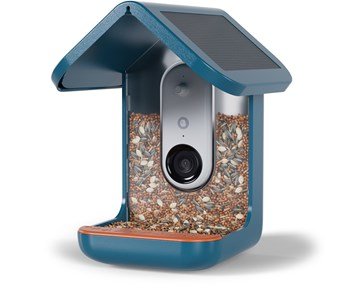 Birdbuddy Smart bird feeder w/ solar roof - Blue - Smart fågelmatare med AI-kamera & solcellstak