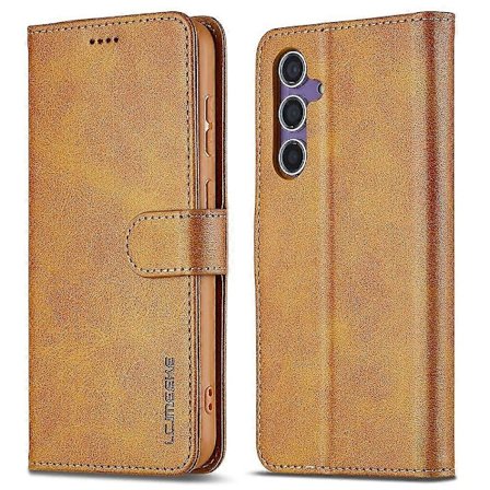 LC.IMEEKE Deksel til Samsung Galaxy A26 5G Kalveskinntekstur PU-Lær Stativ Lommebok Telefondeksel - Grå