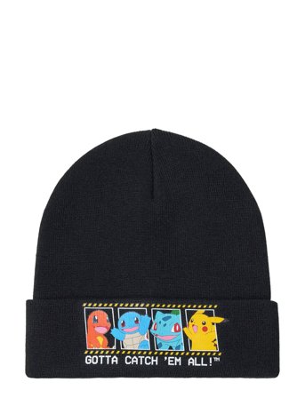 Lindex Beanie Knitted Pokemon - Black - 5-7