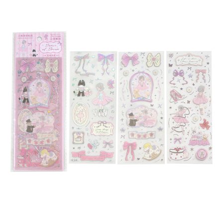 3 ark planeringsdekaler söta klistermärken för barn klistermärken för planerare journal kalender klippbok dagbok rosa