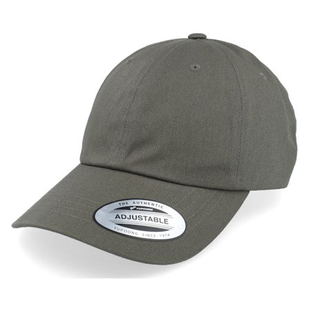 Yupoong - Grün unconstructed Cap - Low Profile Cotton Twill Burnt Olive Dad Cap / Unconstructed @ Hatstore