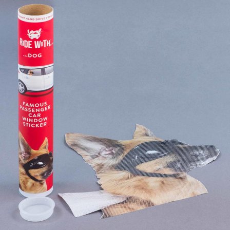 THUMBS UP Fenstersticker "Hund"- ride with a dog