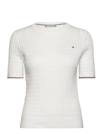 Tommy Hilfiger Co Cable C-Nk Ss Swt Vit