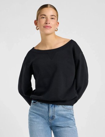 Lee Jeans Off Shoulder Sws - Black - XS
