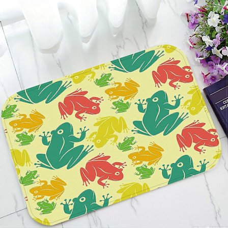 Mönster av grodor Dörrmatta Entrématta Områdesmatta Golvmatta Heminredning 40x60 cm
