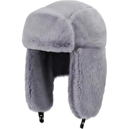 Behagelig vinterlue i semsket skinn for menn og kvinner, trapperlue med øreklaffer, vindtett russisk Ushanka-lue, skihue for utendørs bruk.