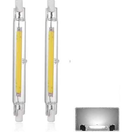 R7s 118mm 40w LED-pære Kaldhvit 6000k, 3000lm, J118 400w Halogenlampe Ekvivalent, Dimbar, 360 Graders Lineær 40w R7s Tw