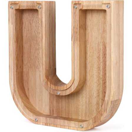 Personlig trebokstav sparebøsse i tre