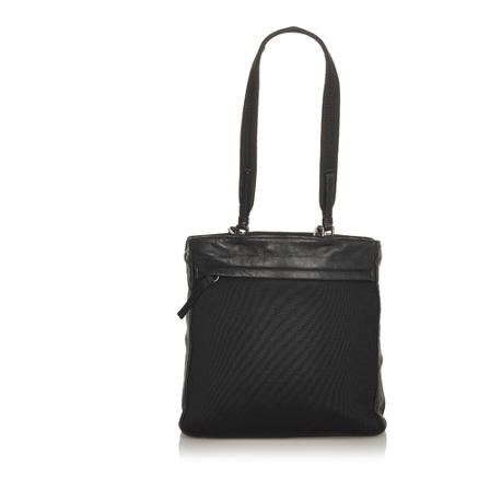 Prada Vintage, Pre-owned Leather Handbag Zwart, Dames, Maat:ONE Size