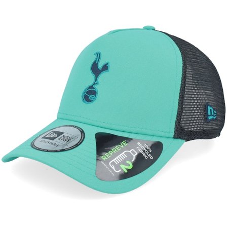 New Era - Football Green trucker Czapka Z Daszkiem - Tottenham Hotspur Seasonal Teal/Black A-frame Trucker @ Hatstore