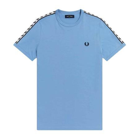 Fred Perry Taped Ringer T-Shirt Blå, Herre T-shirts