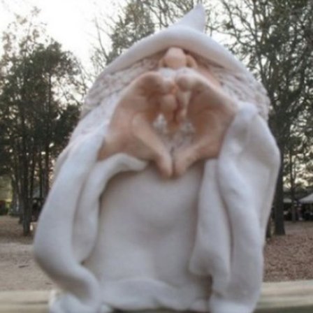 Ny Hvid Kappe Gnome Resin Dekoration | Udendørs Have Dværge Statue Ornament til Have & Græsplæne_P type_