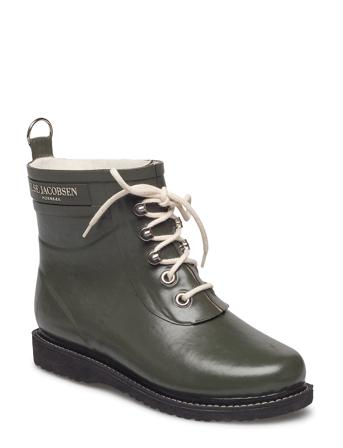 Short Rubber Boots Regnstøvler Sko Grønn Ilse Jacobsen*Betinget Tilbud