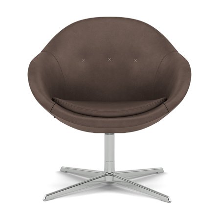 Varier Furniture Kokon Club - Brown Leather - Chrome base