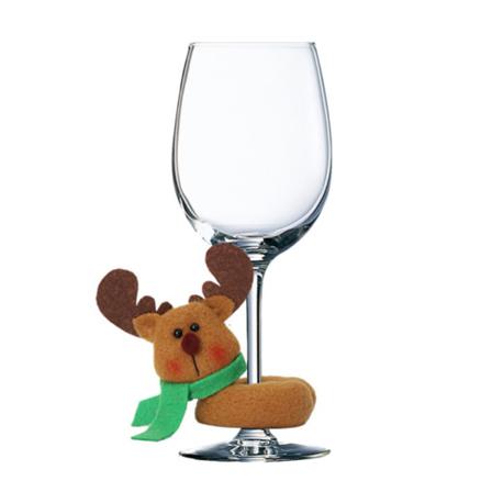 Christmas Cartoon Glas Vin Botten Skyddande Cover Party Dekor