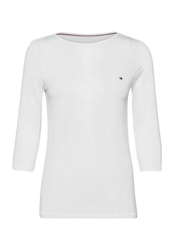 Boat Neck Tee 3/4 White Tommy Hilfiger
