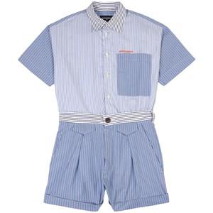 Kids - Dsquared2 Blue Striped Branded Jumpsuit 16 Years - All in ones - 16 years - Blue