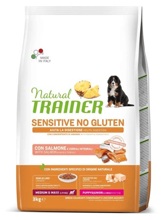 Natural Trainer Sensitive No Gluten Crocchette Con Salmone Per