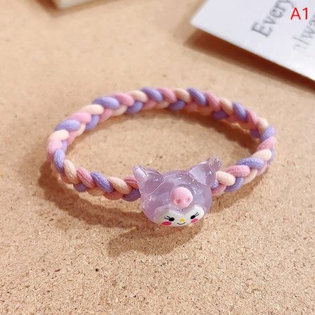 Sarjakuva Cinnamoroll Kuromi Hair Rope ja Colorful Hair Band Girls