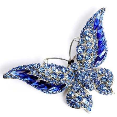 Färgglad fjäril brosch bröllop kristall strass insekt brosch mujer bukett hijab halsduk nålar