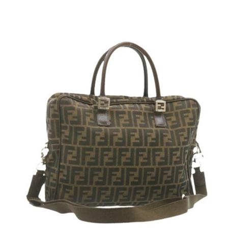 Fendi Vintage, Pre-owned Canvas Handbag Bruin, Dames, Maat:ONE Size