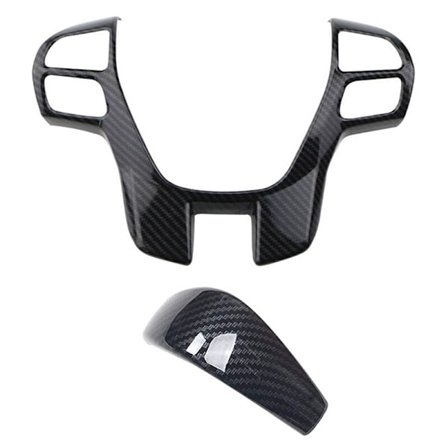 För Ranger Everest Endeavor 2015+ Kolfiber Ratt och Växelspaksram Dekorativa Tillbehör