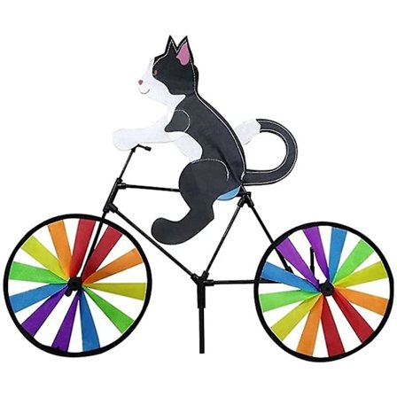 Sød 3D Dyr Legetøjs Vindmølle - Vintage Metal Spinner Cykel Vindskulpturer, Udendørs Have Vejrhane Kat Hund, Have Dekoration Græs Vindmølle