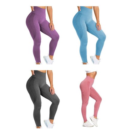 Blåa Tights Seamless Hög midja Leggings