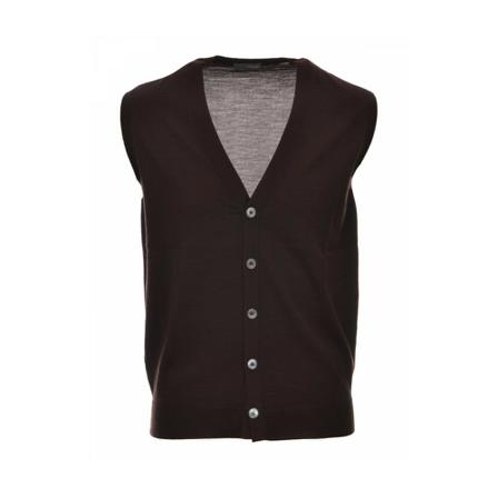 Drumohr Sleeveless Stickat brun, Herr Västar, Herr, Storlek: XL