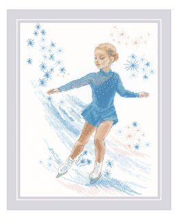 Stickpackung Bild Schlittschuhlaufen