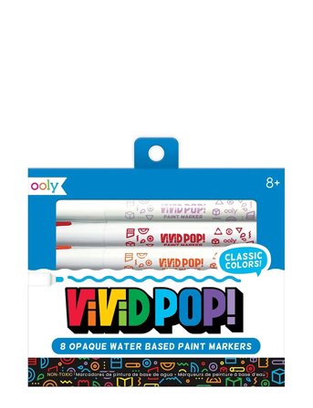 Ooly Acrylic Markers 8 Pcs - Vivid Pop - Classic - Multi/patterned - ONE SIZE