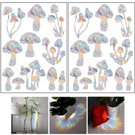 ING Regnbågsfönsterdekaler - 22-delars PVC Svampfönsterdekaler - Antikollisionsdekaler (Svamp)