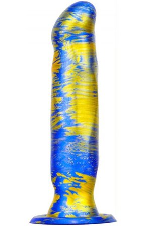 Metallic Fantasy Dildo Marbex Blue/Gold 19 cm Dragon dildo - Blushme.se