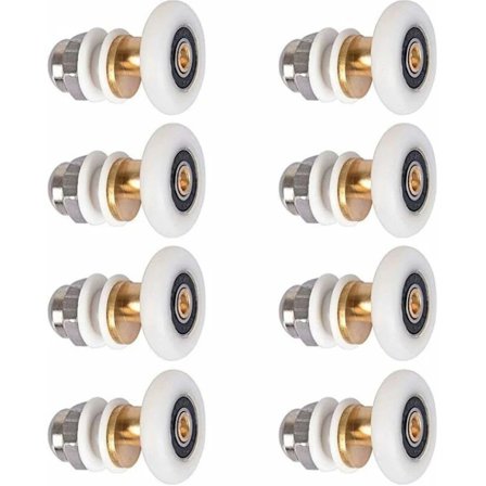 Duschdörr - Duschdörrshjul, hjul, glidhjul, ersättningshjul, 8 stycken, 27 mm