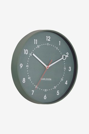 Karlsson - Veggklokke Fresco - Grønn - Veggklokker & bordklokker - Fra Homeroom