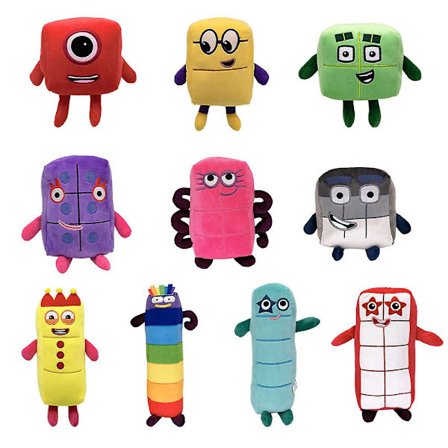 Tegneserie Numberblocks 1-10 Myk Utstoppa Leke Putestoffdyr Plussjdukke Barn Gutter Jenter Julegave 8[HK]