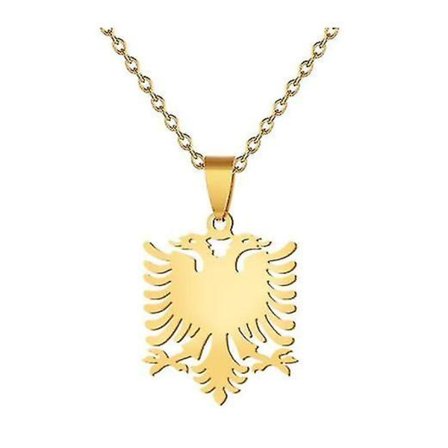 Halsband med albansk örnpläterad karta