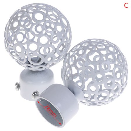 2 stk 22mm 28mm Dia Draperi Gardinstenger Jern Ender Caps Finials