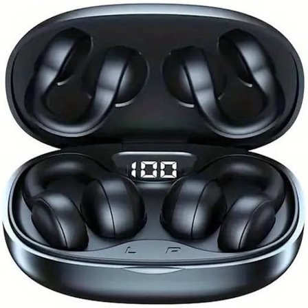 Trådløse open-back hovedtelefoner - ultralang batterilevetid, velegnet til udendørs sport - sort