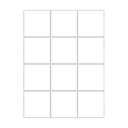 12 stk Veggspeilfliser Firkantede Selvklebende Splintfrie Avtakbare Sminkespeil Veggmontert Helkroppsspeil for Daglig Bruk (FMY) 12 stk