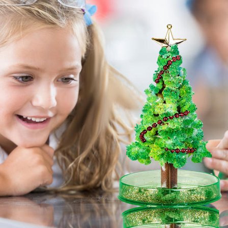Magic odling av kristall julgran Juldekorationer Kristallpapper träd leksaker Magic julgran Ge barnen nya kit Kul gör-det-själv-fest