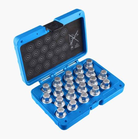 Fälglås nyckelsats som passar BMW årsmodeller efter 2012 20 delar - Biltema