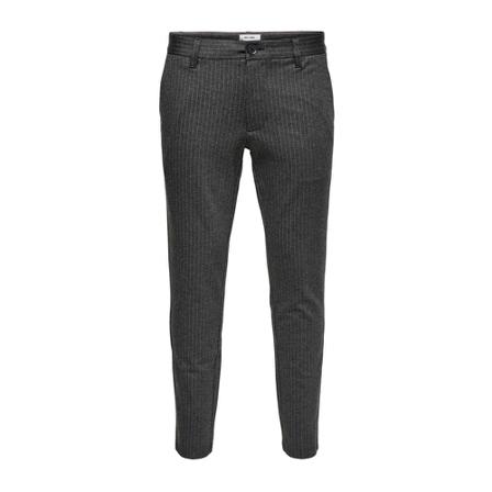 Only & Sons Skinny Broek , Grijs , Heren , Maat: W34 L32
